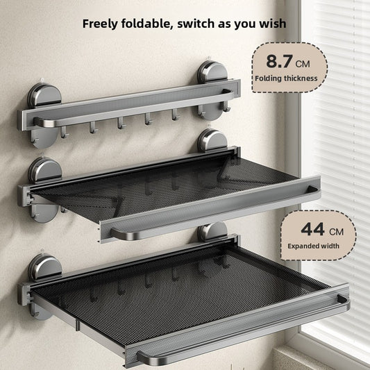 Drill‑Free Adjustable Suction Towel Rack — in-use demonstration