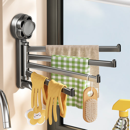 Rotating kitchen towel bar two-pack set