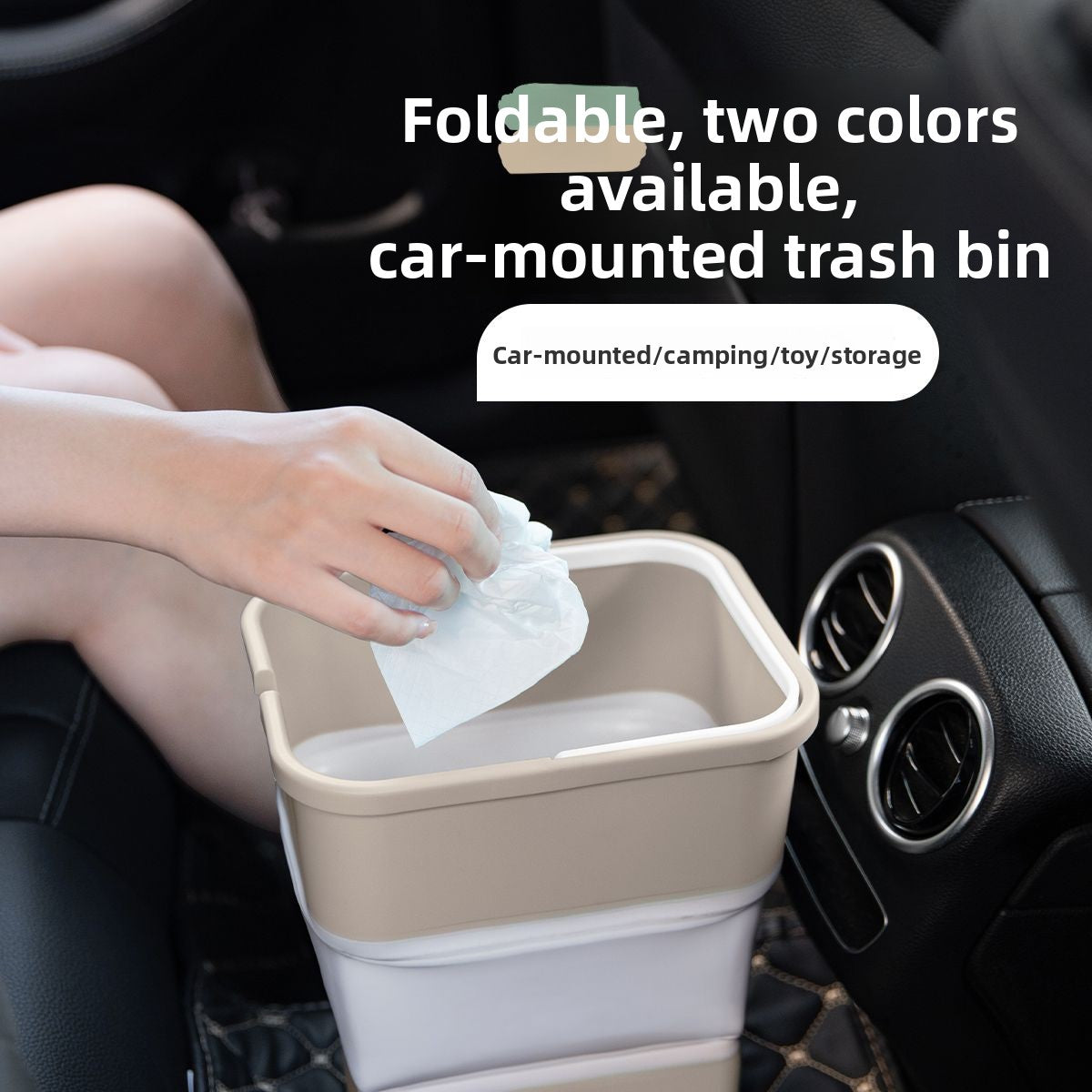 Fold‑Flat Hanging Trash Bin — additional use case
