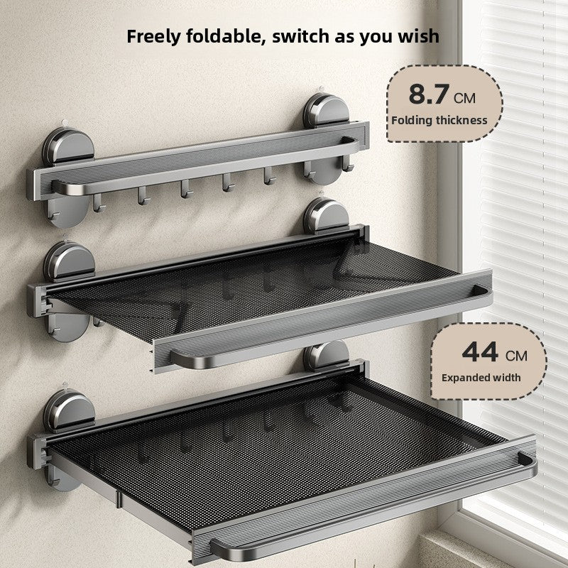 Drill‑Free Adjustable Suction Towel Rack — in-use demonstration