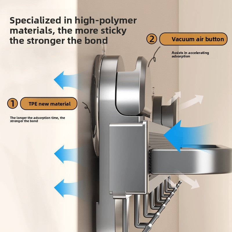 Drill‑Free Adjustable Suction Towel Rack — installation or mechanism