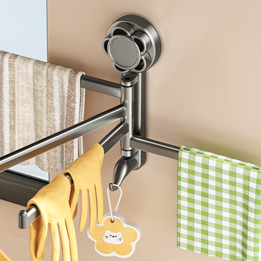 Rotating No‑Drill Kitchen Towel Bar — installation or mechanism