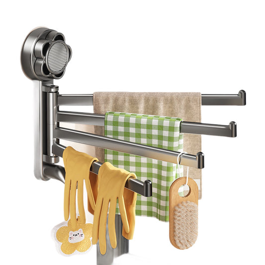 Rotating No‑Drill Kitchen Towel Bar — product overview