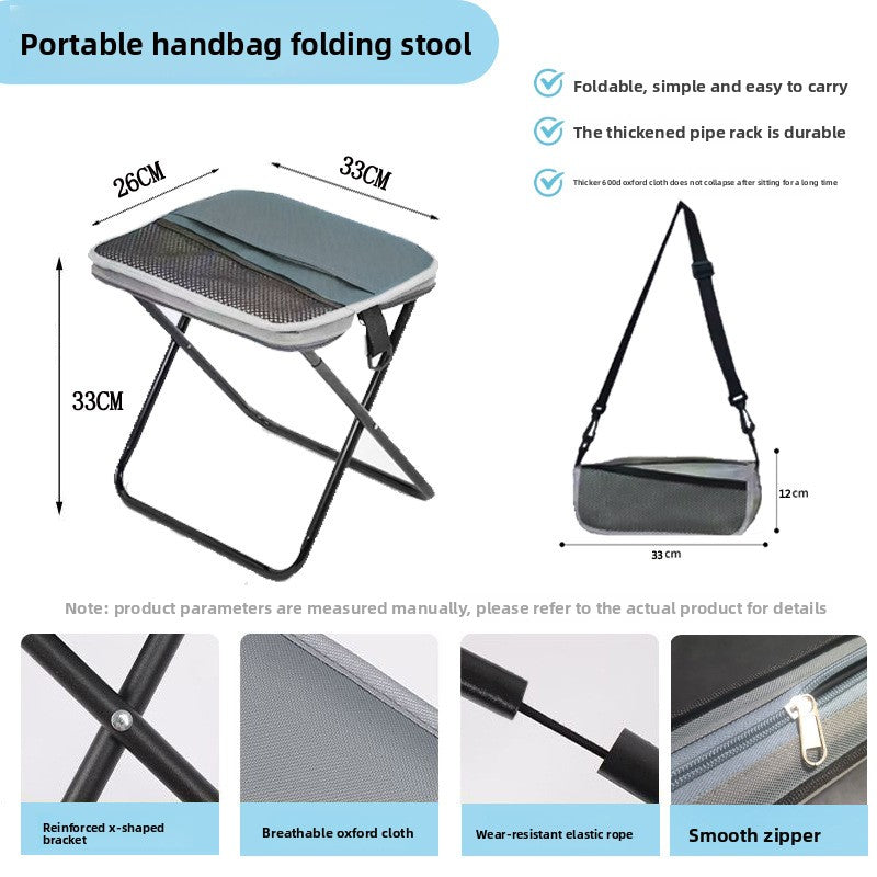 Large blue folding stool dimensions