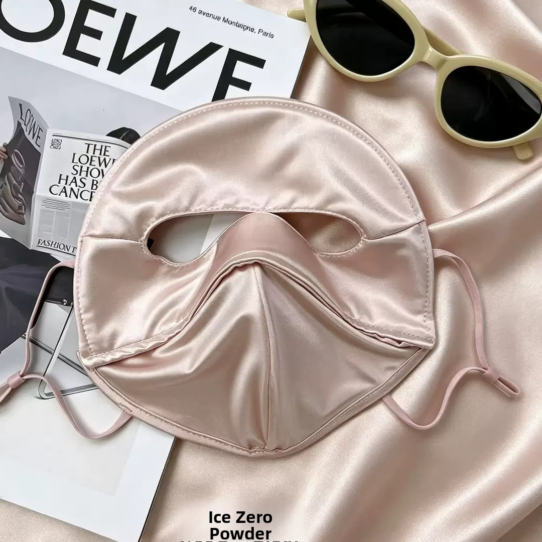 Ice Mist Pink satin-feel sun shield