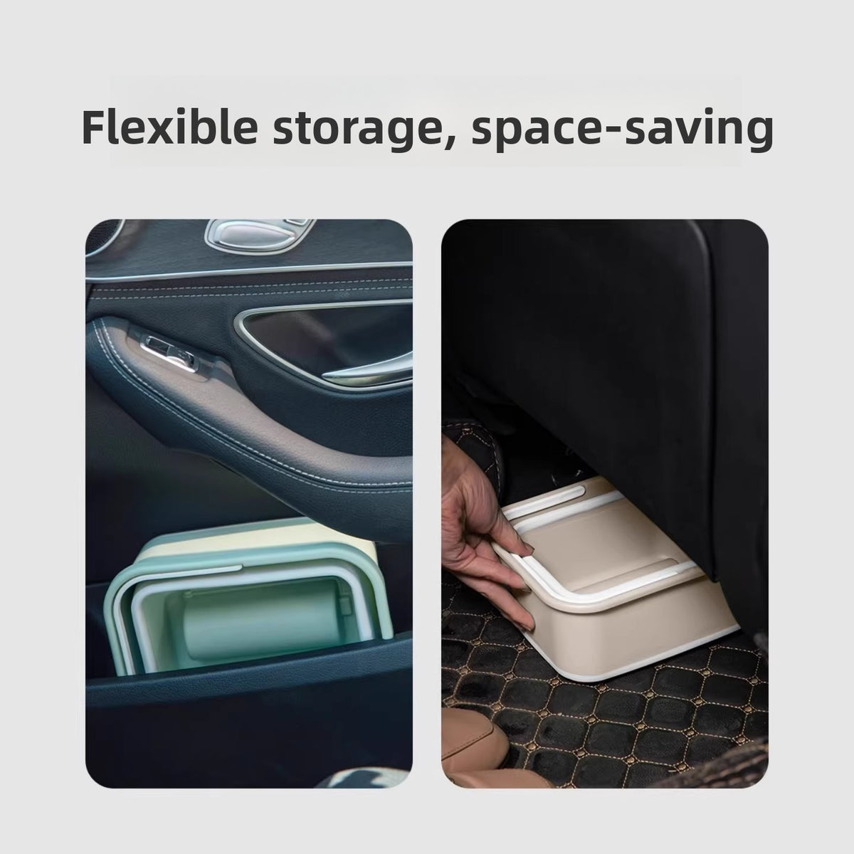 Fold‑Flat Hanging Trash Bin — installation or mechanism