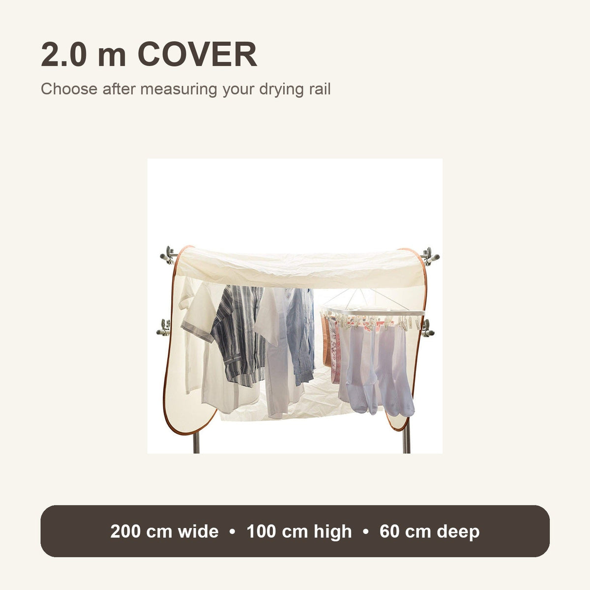 2 meter outdoor laundry cover dimensions